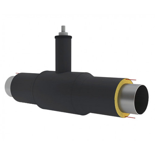 Кран шаровой ППУ ОЦ тип 2 Ст3сп LD 25х4х1900 мм ГОСТ 3262-75