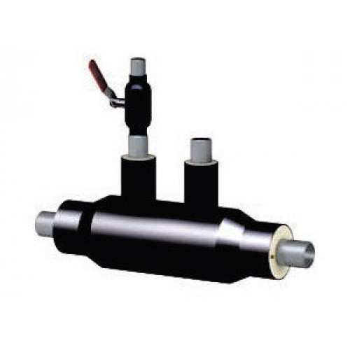 Кран шаровой с воздушником ППУ ОЦ тип 2 Ст10 BROEN Ballomax 32х32х4х2100 мм ГОСТ 10704-91