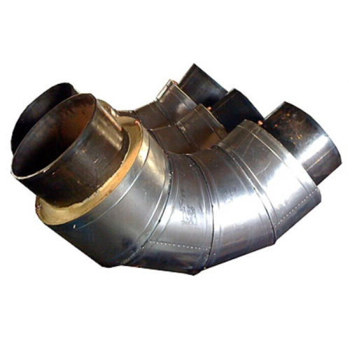 Отвод стальной ППУ ОЦ тип 2 60° Ст3сп 26,8х3,2х125х0,55х48,55 мм ГОСТ 3262-75